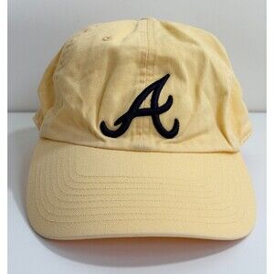 Twins MLB Atlanta Braves Yellow Women's Baseball Cap Hat NWT